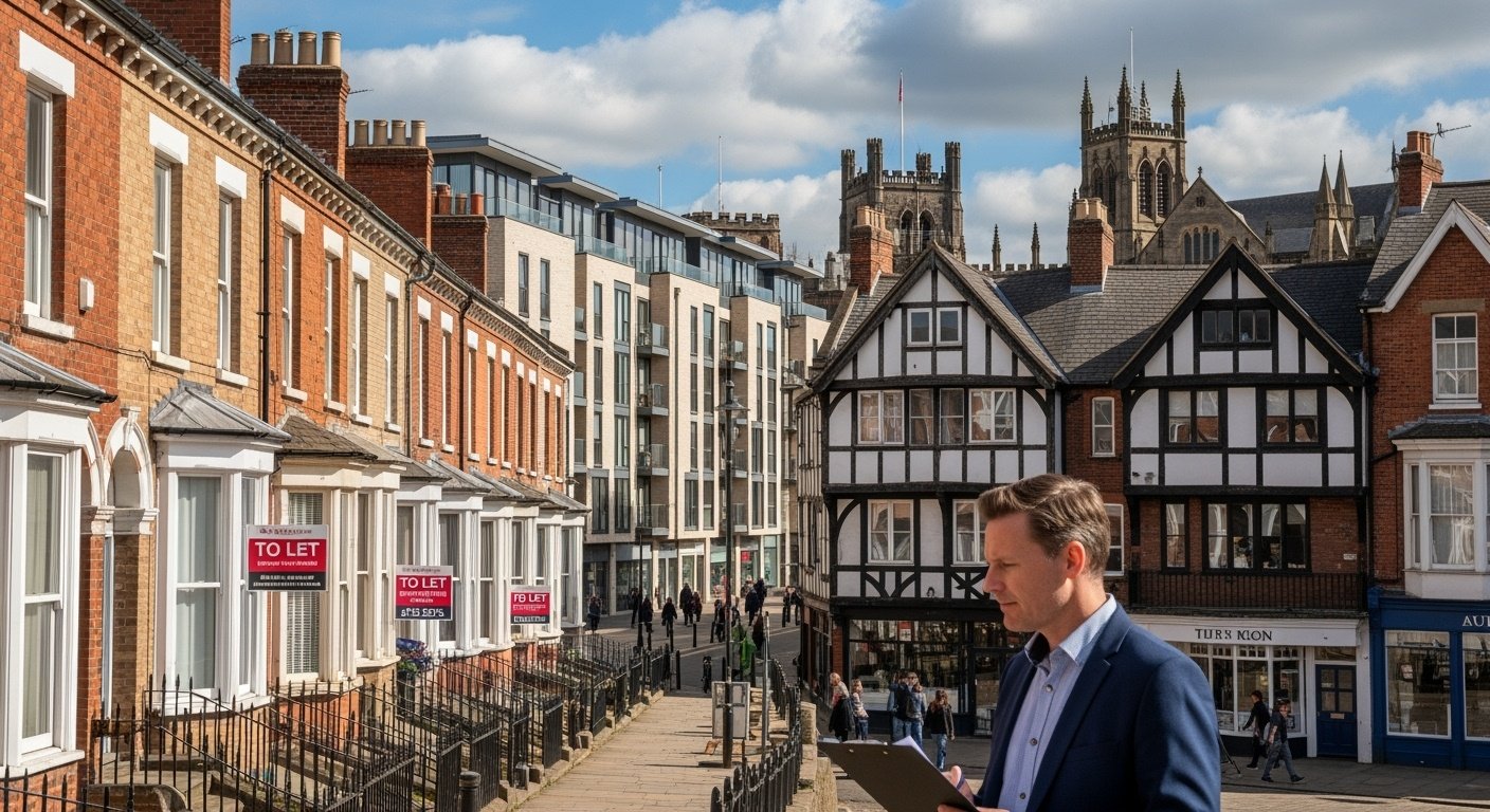 Chester property investment opportunities showing Victorian terraces and modern developments